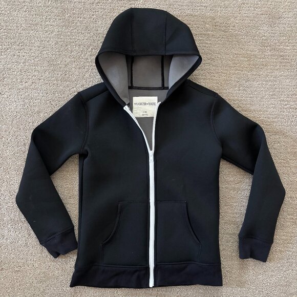 Tucker + Tate Kids Full-Zip Black Hooded Jacket Sweatshirt - Size S (7/8) - Picture 1 of 6